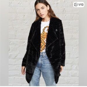 BB Dakota Black Faux Fur Jacket